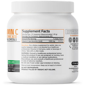 Poudre de vitamine C Bronson 1 kg avec cuillère doseuse