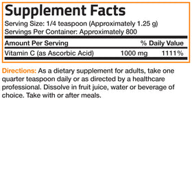 Poudre de vitamine C Bronson 1 kg avec fruits