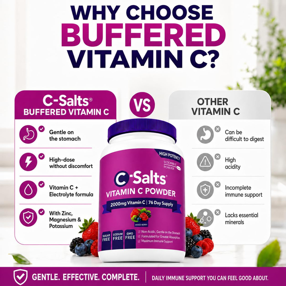 Poudre de vitamine C C-Salts avec cuillère doseuse