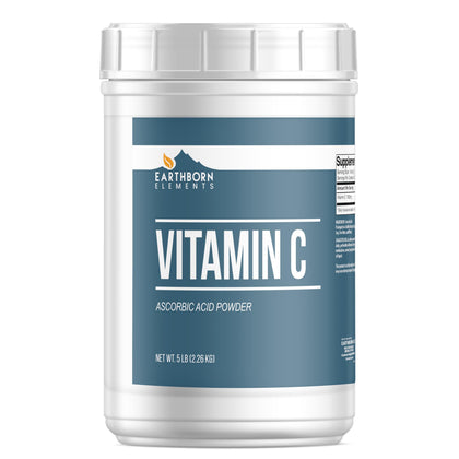 Poudre de Vitamine C Earthborn Elements en seau refermable de 2368g