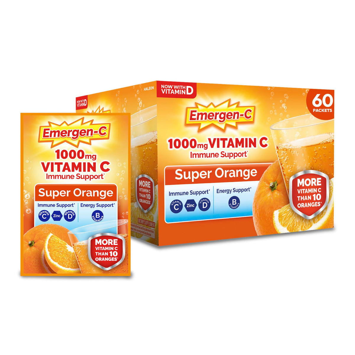Poudre de Vitamine C Emergen-C 1000 mg Super Orange sachets
