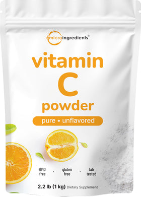 Poudre de vitamine C Micro Ingredients 1kg vue de face