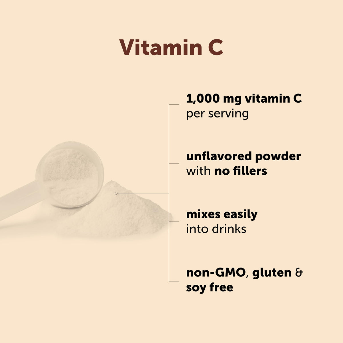 Poudre de vitamine C Micro Ingredients mélangée dans un verre d'eau