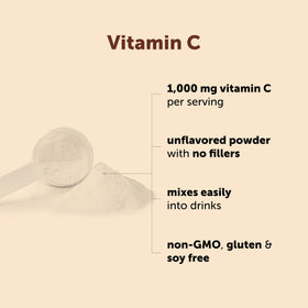 Poudre de vitamine C Micro Ingredients mélangée dans un verre d'eau