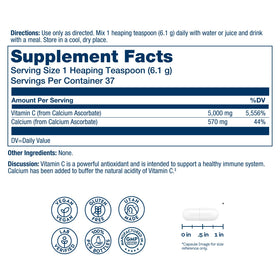 Poudre de vitamine C SOLARAY 5000mg avec mesure