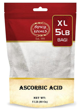 Poudre de vitamine C Spicy World 5 LB vue de face