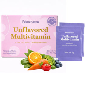 Poudre de vitamines PRIMEHAVEN en stick pack, vue de face