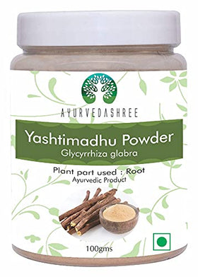 Poudre de yashtimadhu AYURVEDASHREE 100g vue de face