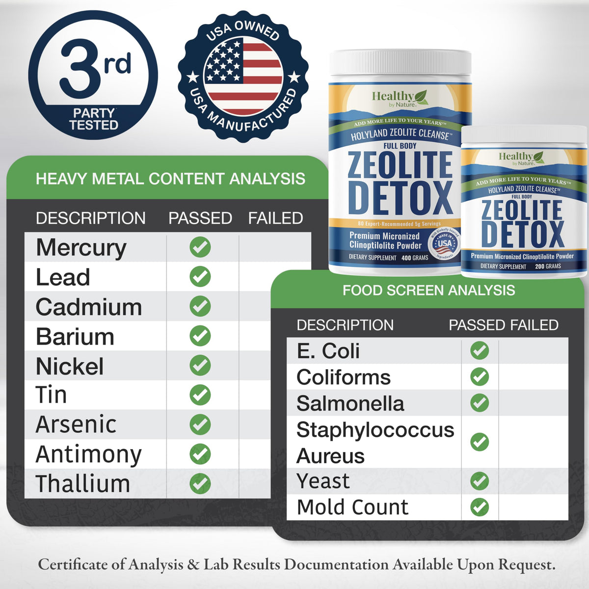 Poudre Détox Zeolite Cleanse Healthy by Nature 200g en gros plan