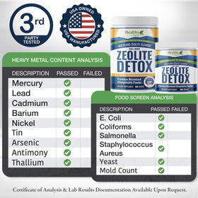 Poudre Détox Zeolite Cleanse Healthy by Nature 200g en gros plan