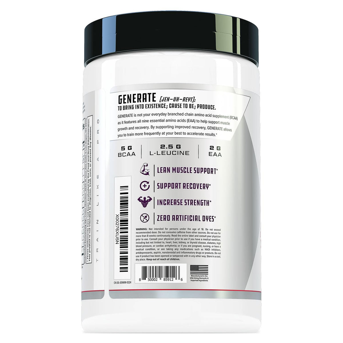 Poudre EAA BCAA Cutler Nutrition mélangée dans de l'eau