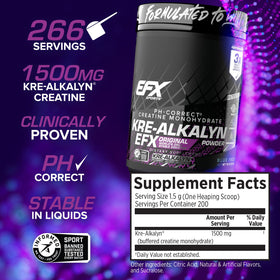 Poudre EFX Sports Kre-Alkalyn EFX avec cuillère de dosage