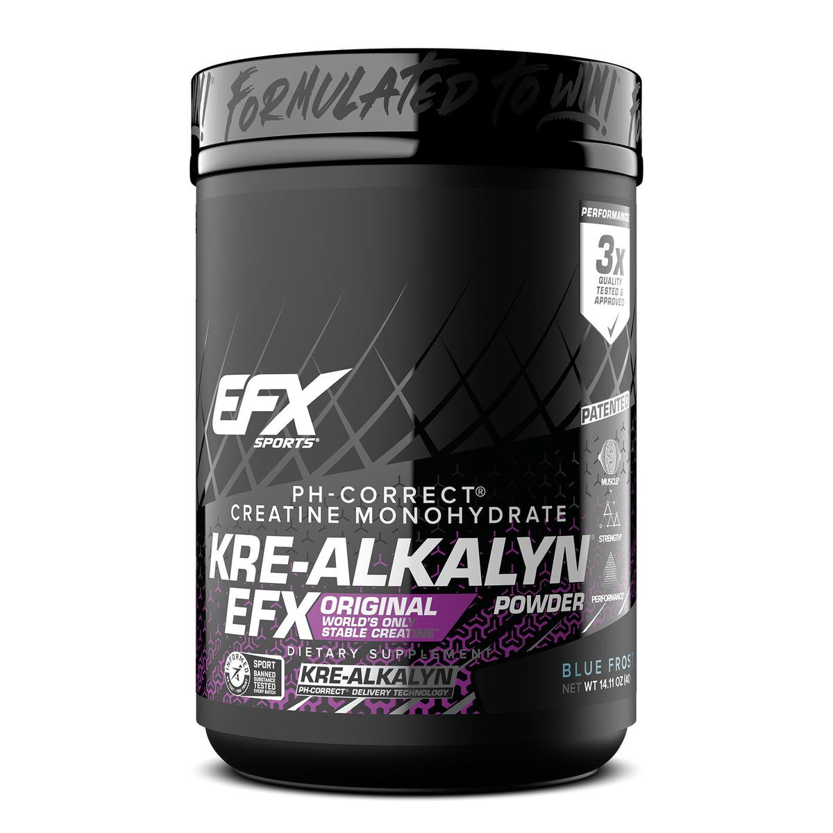 Poudre EFX Sports Kre-Alkalyn EFX vue de face