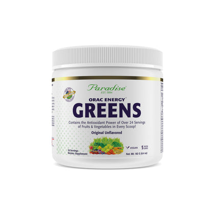 Poudre énergétique Greens Paradise Herbs 204g vue avant avec étiquette