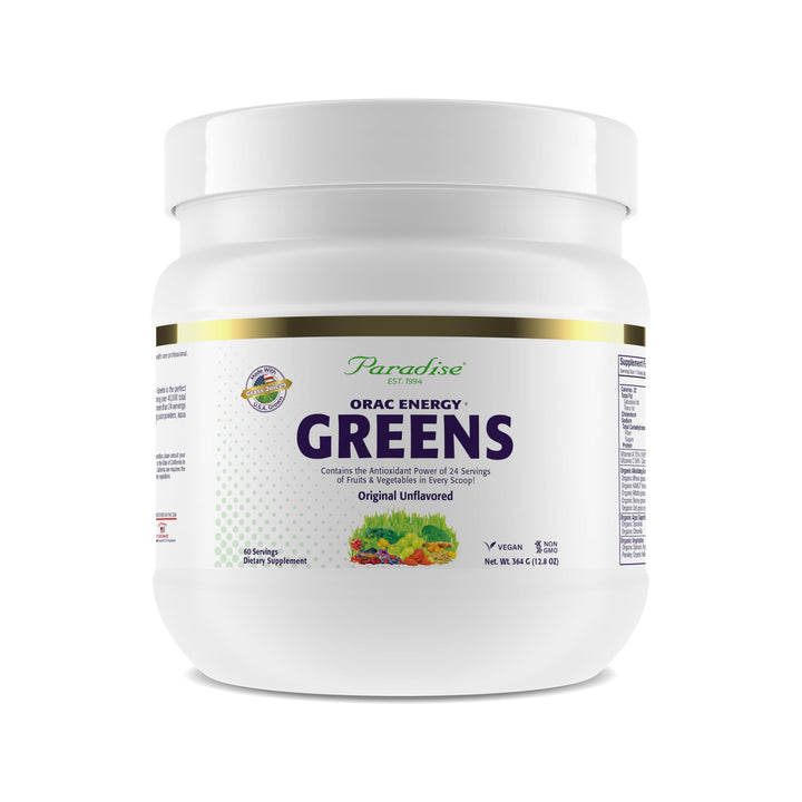 Poudre Energy Greens Paradise Herbs 472g vue de face