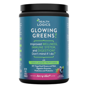 Poudre Glowing Greens de Health Logics en sachet de 358g