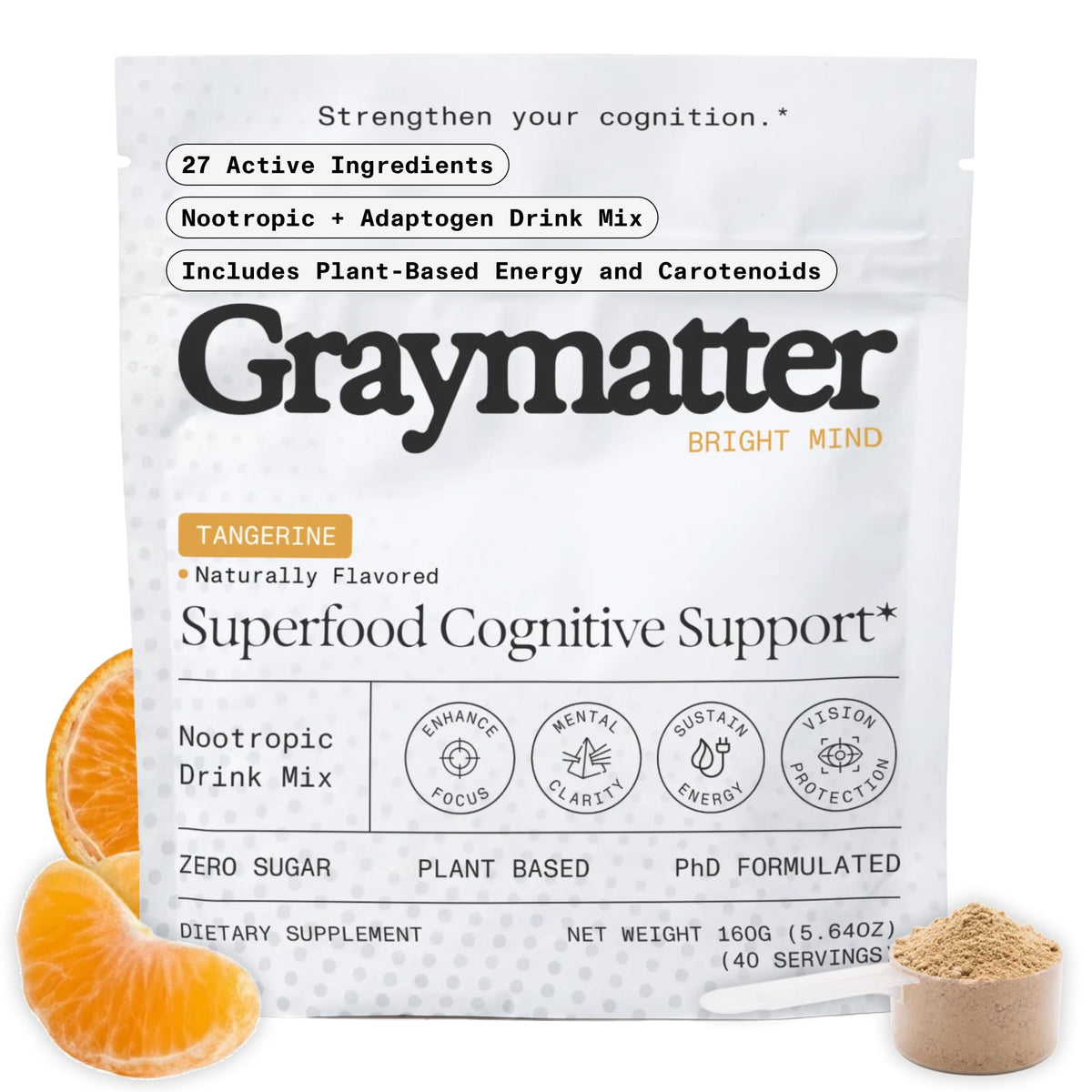 Poudre Graymatter Bright Mind Tangerine vue de face