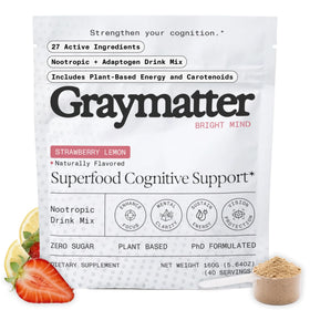 Poudre Graymatter soutien cognitif goût fraise citron vue avant