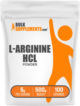 Poudre L-Arginine HCl BulkSupplements 500g vue avant