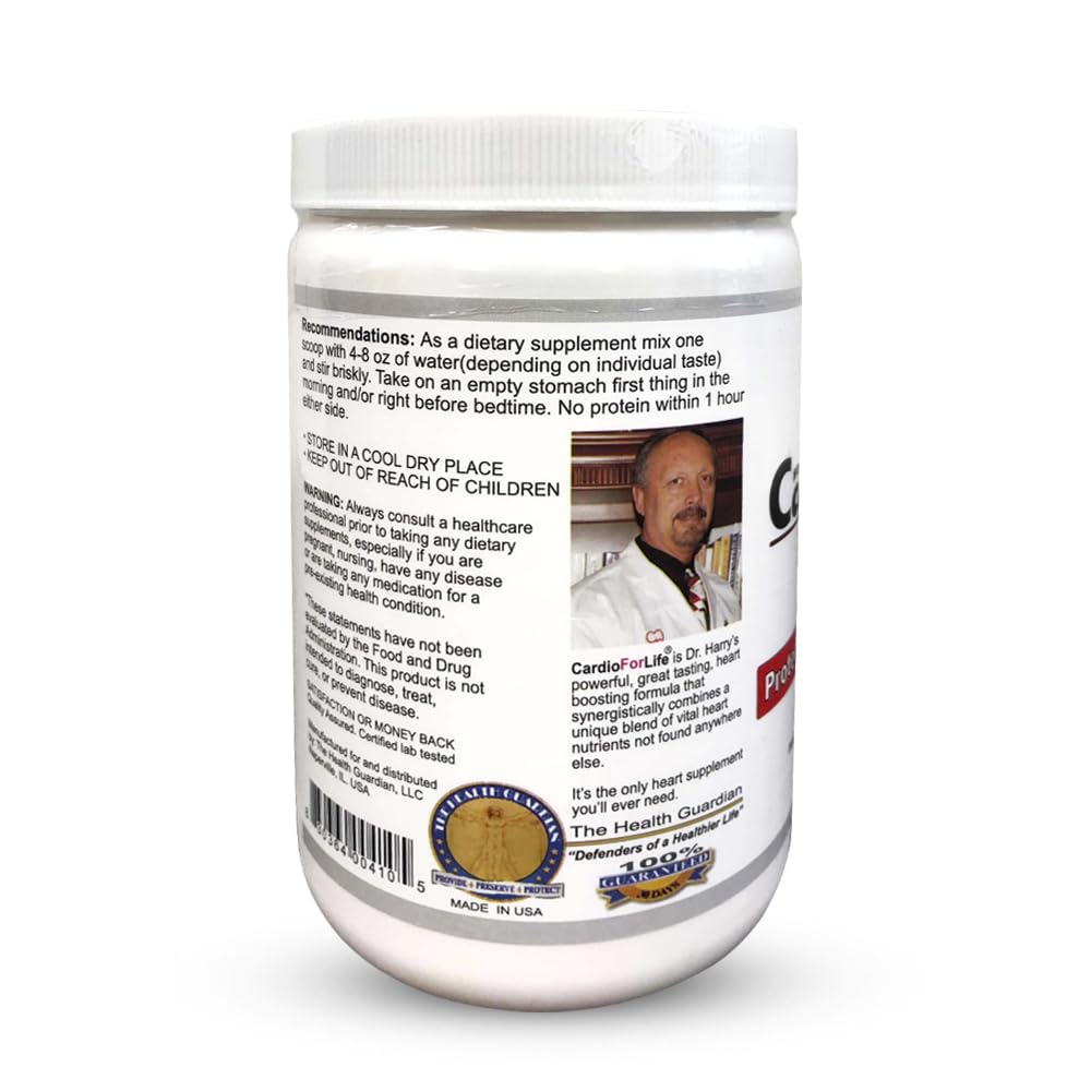Poudre L-Arginine Health Guardian mélangée dans un verre d'eau