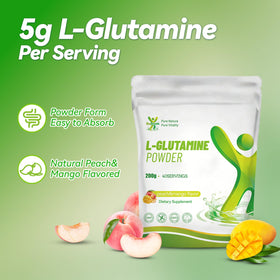 Poudre L-Glutamine Babivek 200g avec fruits frais