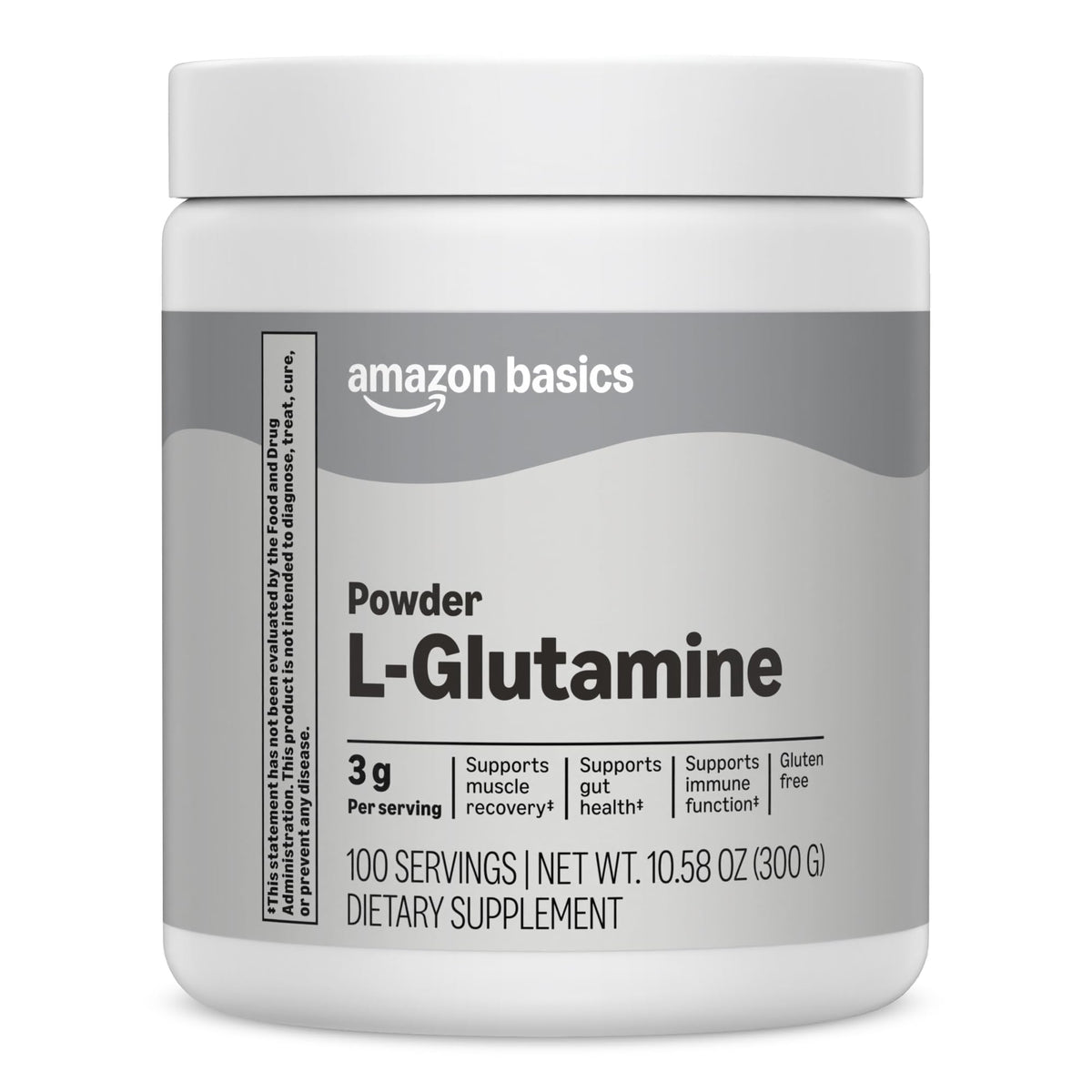 Poudre L-Glutamine Basics 370g vue de face