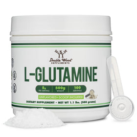 Poudre L-Glutamine Double Wood 500 g vue de face
