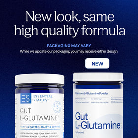Poudre L-Glutamine Essentielle Stacks 400g avec cuillère doseuse