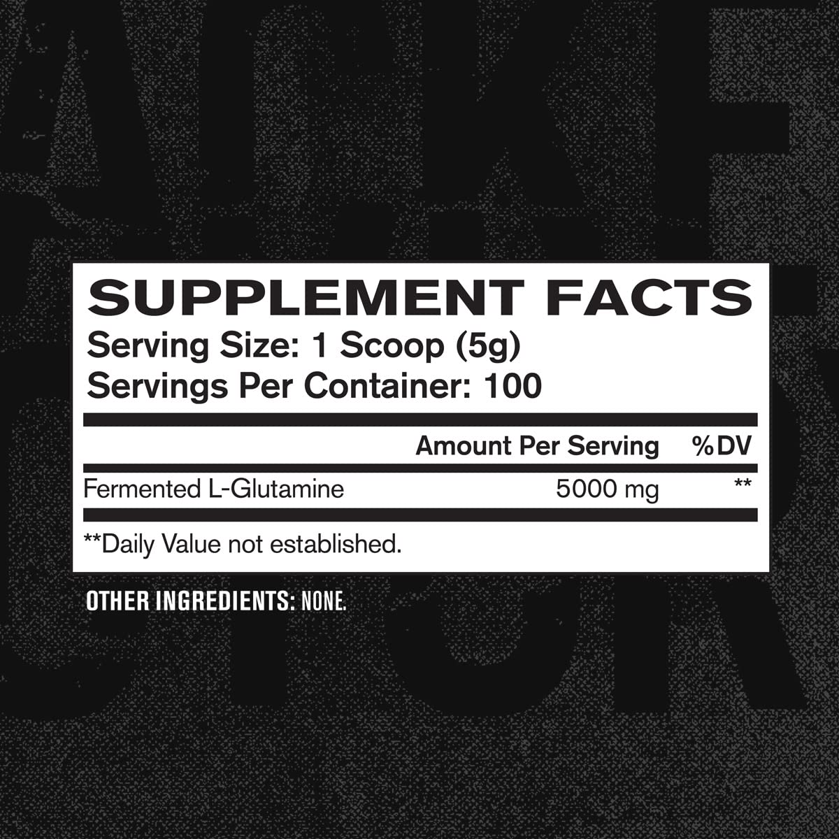 Poudre L-Glutamine Jacked Factory 590g vue de dos