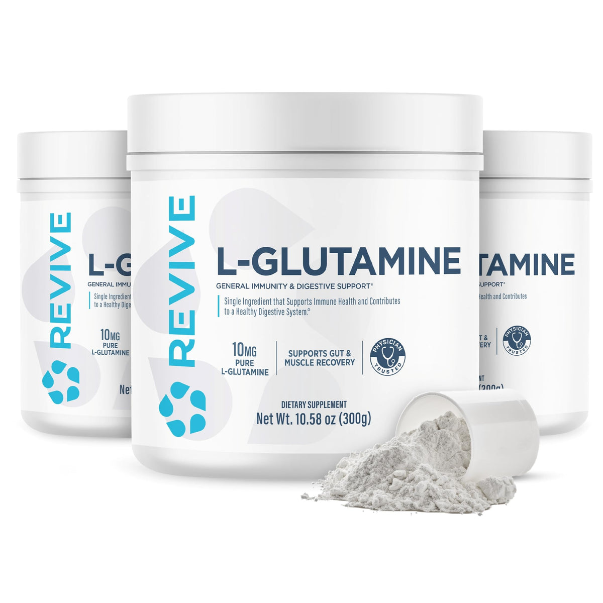 Poudre L-Glutamine Revive 90 portions vue de face