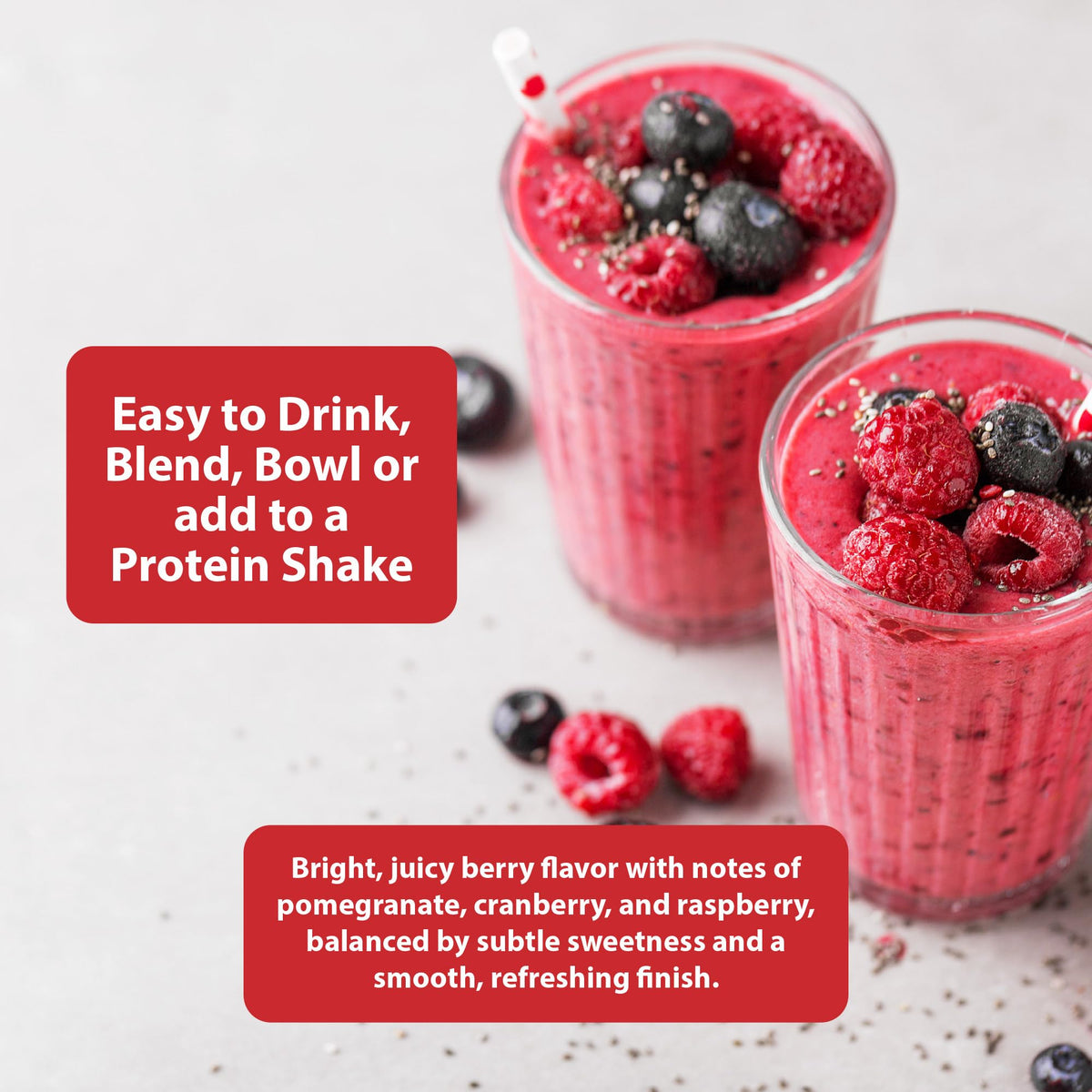 Poudre Miracle Reds dans un shaker