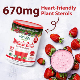 Poudre Miracle Reds sur une table avec des ingrédients