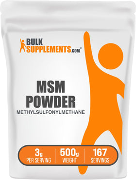 Poudre MSM BulkSupplements 3000mg vue de face
