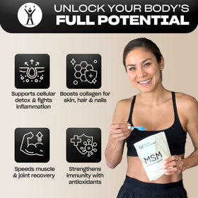 Poudre MSM Pure Human Improvement 240g emballage