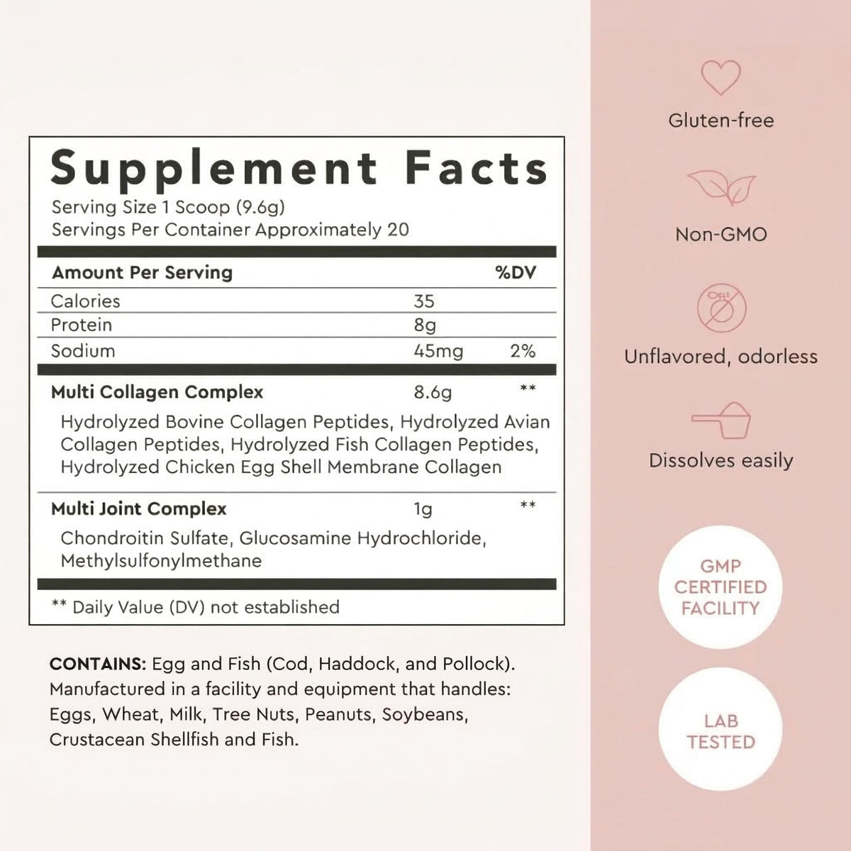 Poudre multi-collagène Alaya Naturals mélangée dans un smoothie