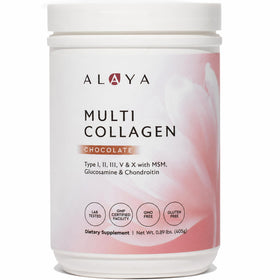 Poudre multi collagène chocolat Alaya Naturals 490g vue de face