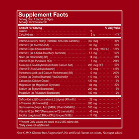 Poudre multivitaminée Biologica, saveur canneberge, en usage quotidien