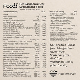 Poudre multivitaminée Root'd avec des super-aliments bio