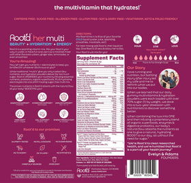 Poudre multivitaminée Root'd dans un smoothie