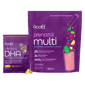 Poudre multivitamines prénatales Root'd 300g vue de face
