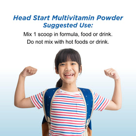 Poudre multivitaminique Head Start avec des fruits frais