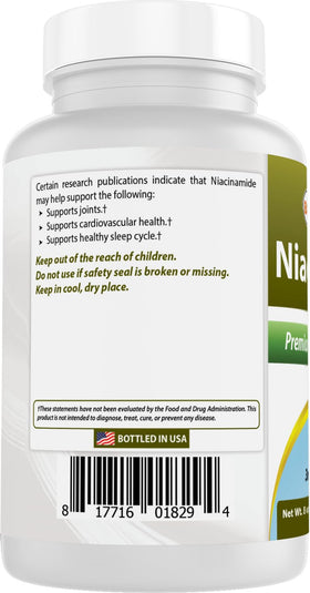Poudre Niacinamide Best Naturals avec des ingrédients naturels