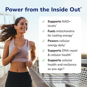 Poudre NMN ProHealth 30g en utilisation dans un smoothie