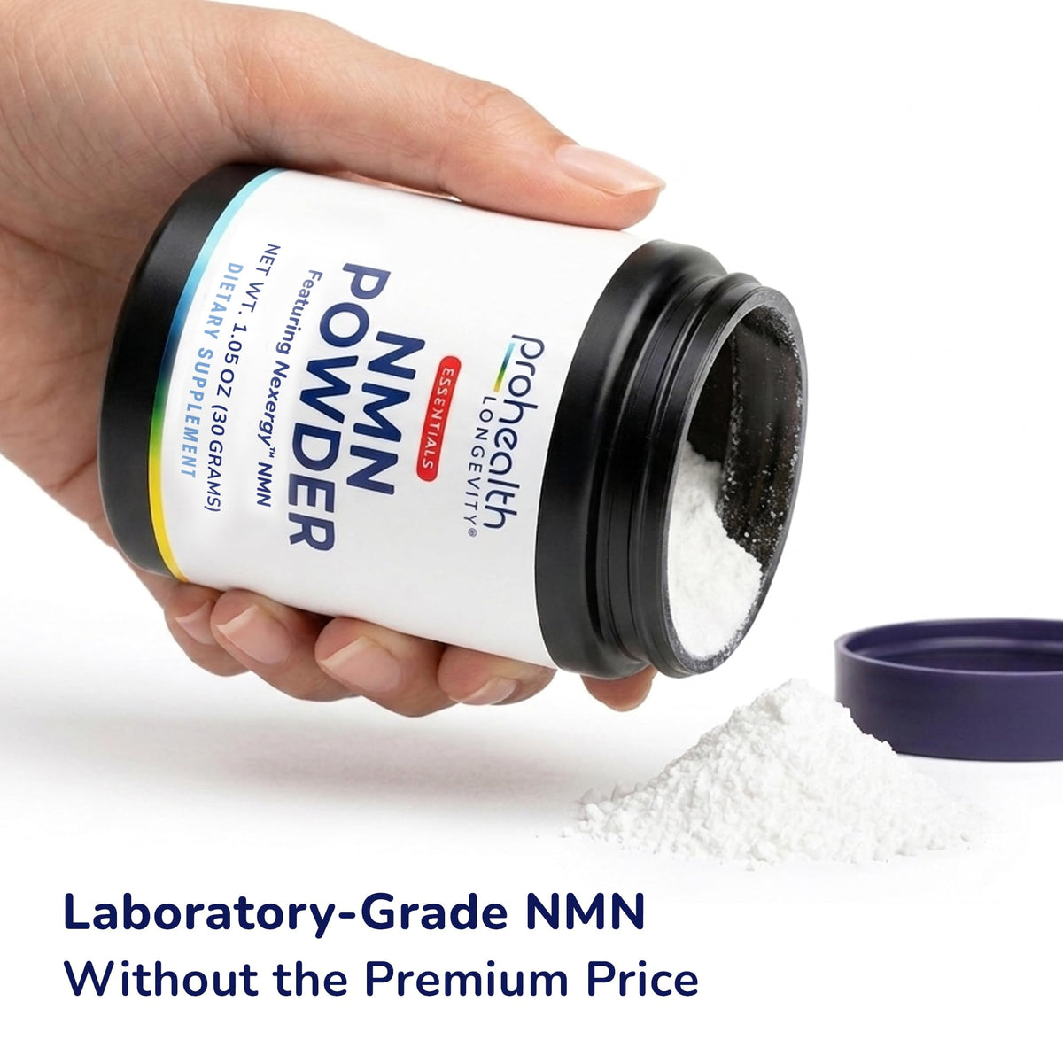 Poudre NMN ProHealth 30g vue de côté