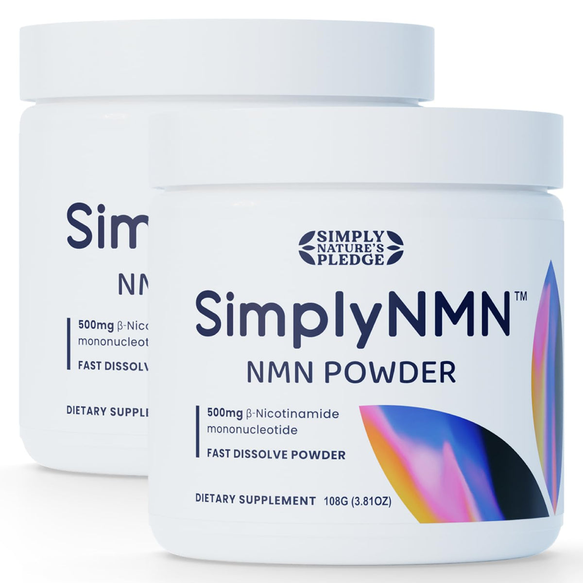 Poudre NMN Simply Nature's Pledge 108g vue avant avec emballage