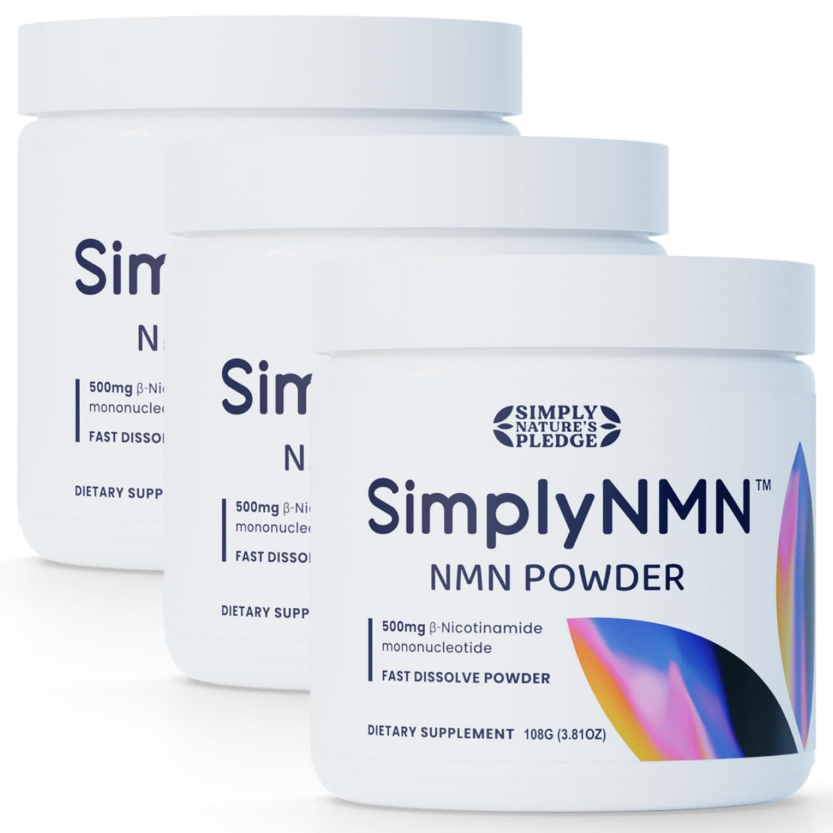 Poudre NMN Simply Nature's Pledge 108g vue de face