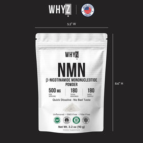 Poudre NMN WHYZ avec des fruits frais