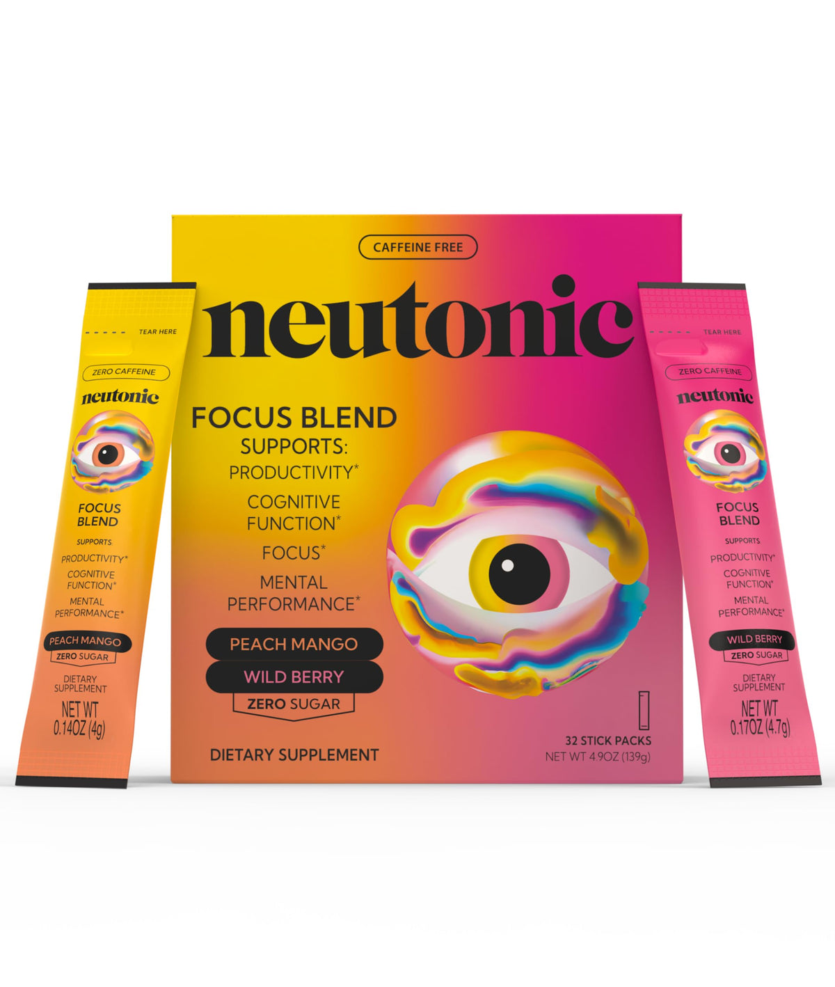 Poudre Nootropique Neutonic 32 sachets vue de face