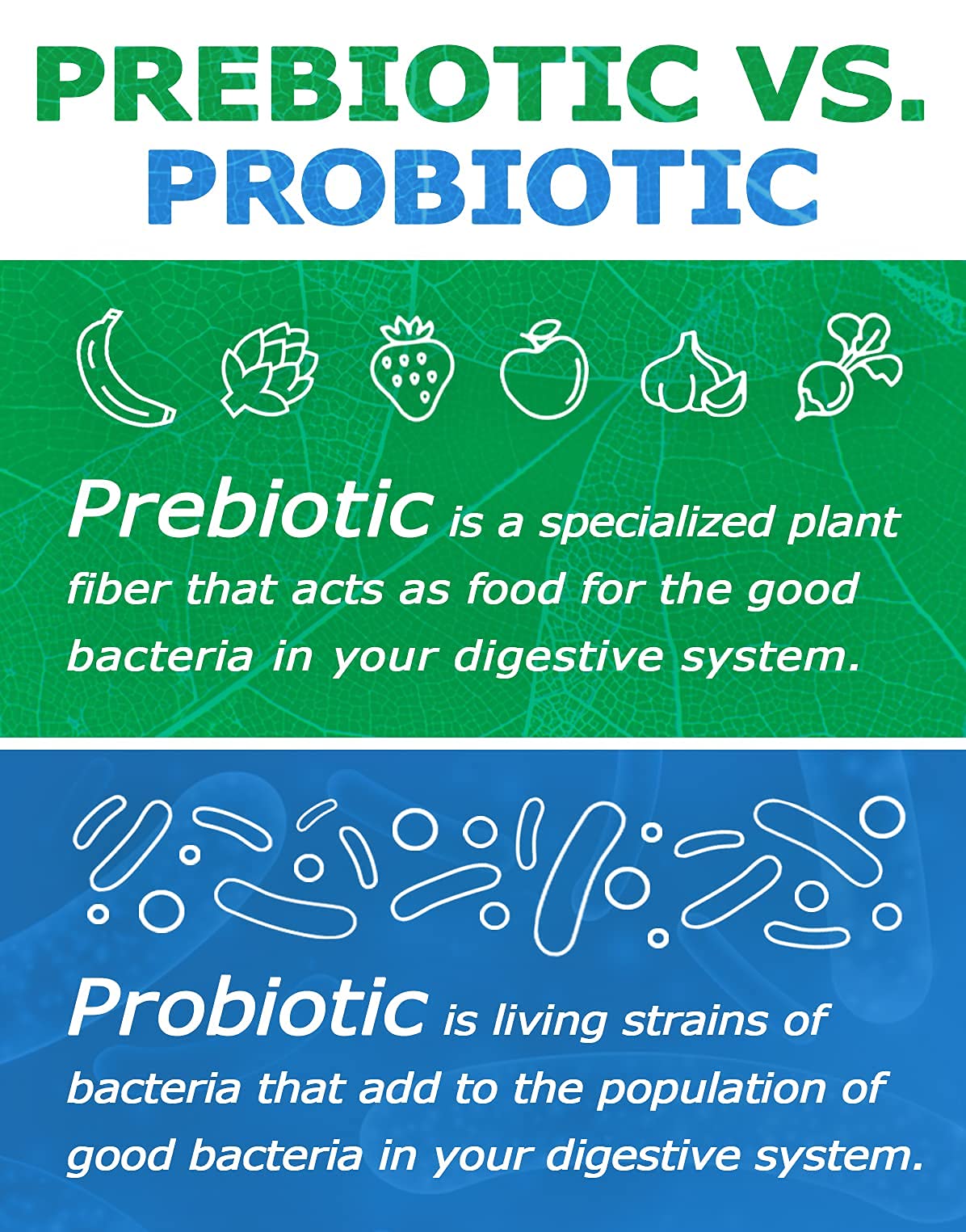 Poudre Prebiotin avec des fruits frais