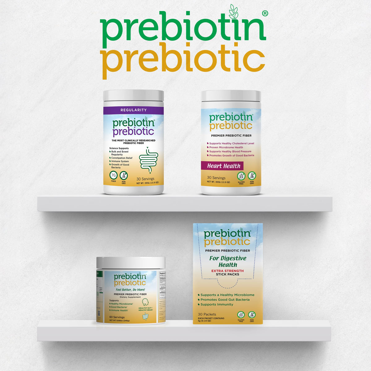 Poudre Prebiotin dans un bol avec des aliments